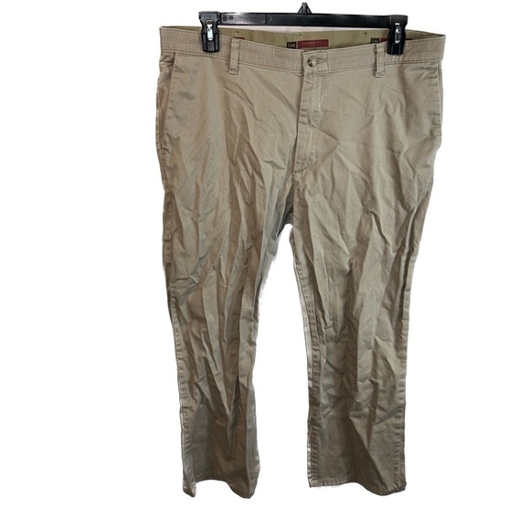 Lee Pants Khaki Custom Fit Chino Straight Leg Professional Work Wear Pants 38x30 - Picture 1 of 11